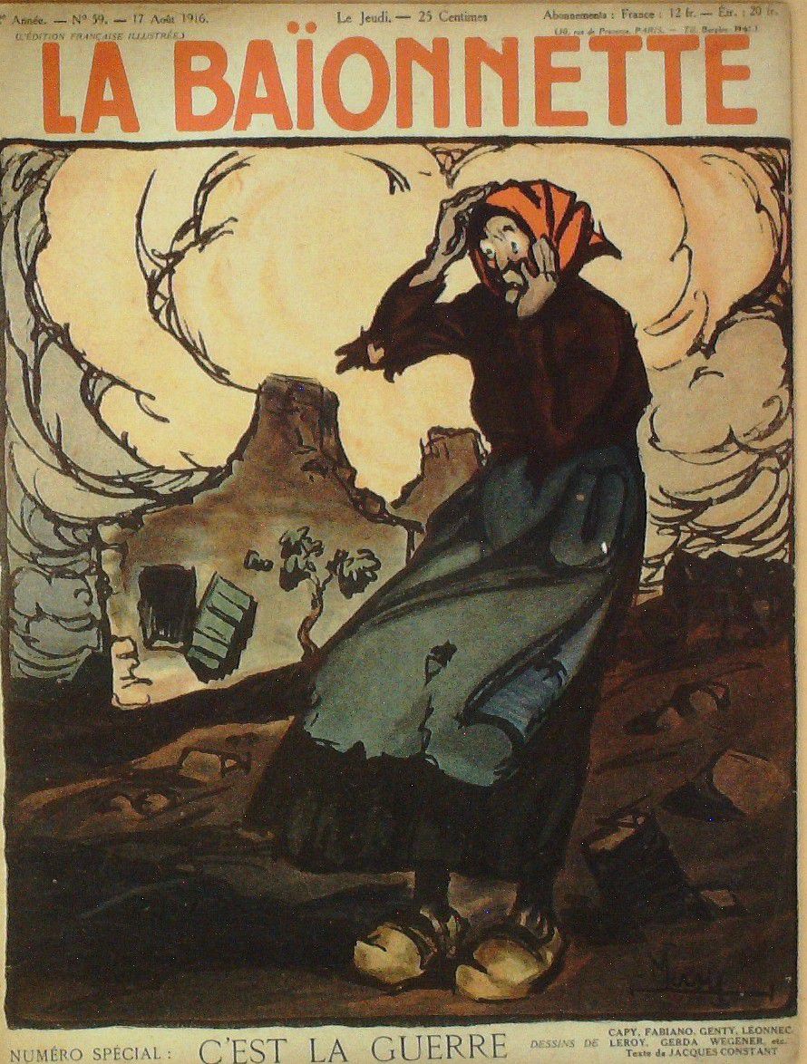 La Baionnette 1916 n°059 (C'est la guerre) LEONNEC WEGENER GERDA FABIANO ORDNER