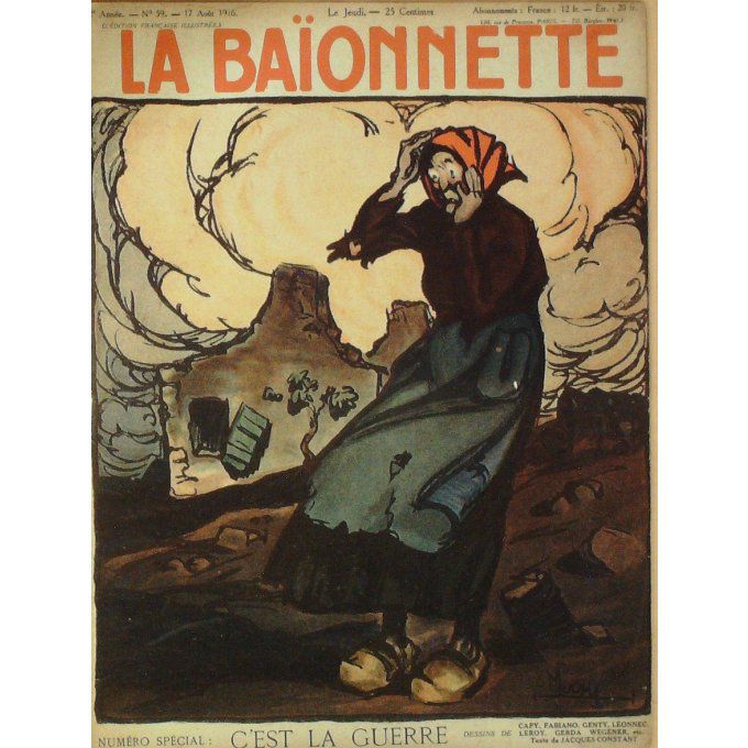 La Baionnette 1916 n°059 (C'est la guerre) LEONNEC WEGENER GERDA FABIANO ORDNER