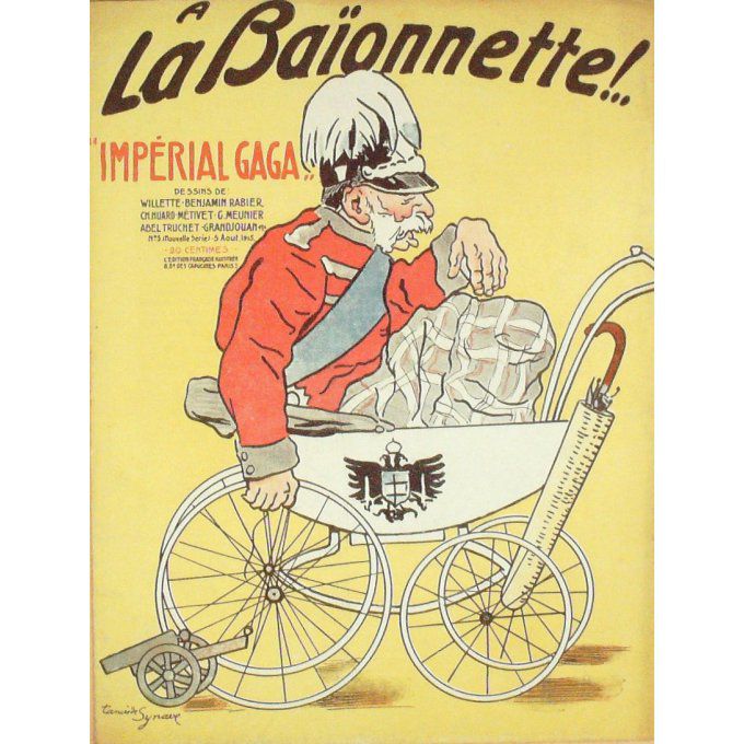 La Baionnette 1915 n°005 (Impérial Gaga) TRIESTE-PAQUEBOT AUTRICHE-SYNAVE