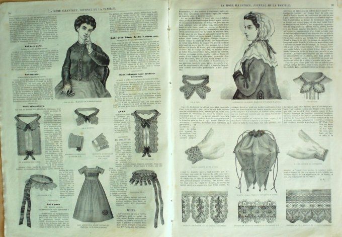 Journal Mode illustrée 1868 #  5 Corsages & robe