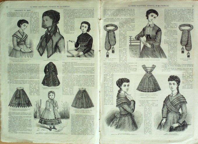 Journal Mode illustrée 1868 #  5 Corsages & robe