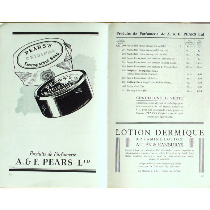 Catalogue AG CAMPBELL PHARMACEUTIQUE BRUXELLES 1933