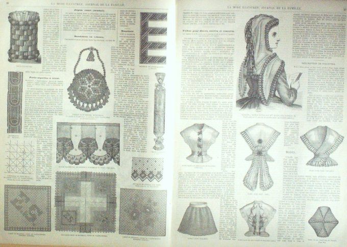 Journal Mode illustrée 1869 #  5 Toilettes de bal