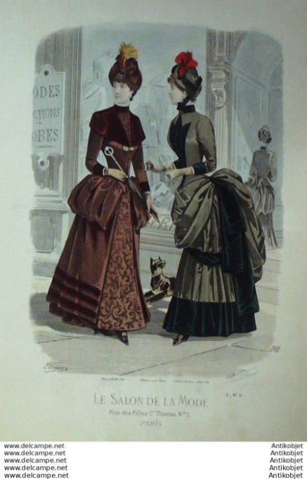 Gravure Mode Salon 1884 #  702 (Old Fashion plate)