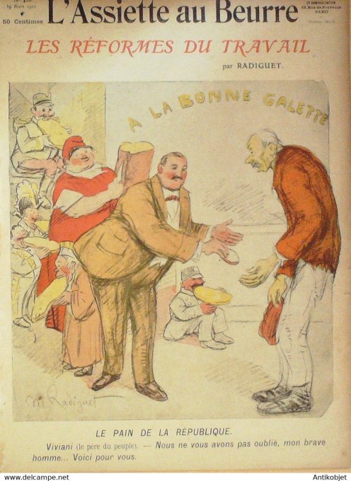 L'Assiette au beurre 1910 n°468 Les Réformes du Travail Radiguet bMaurice