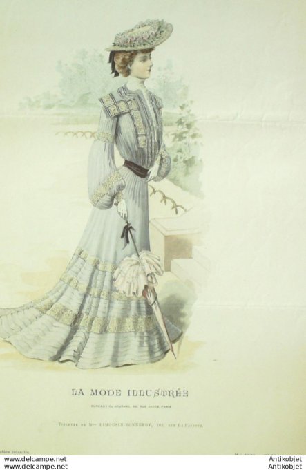 Gravure Mode illustree 1903 # 21 (Old Fashion plate) rare