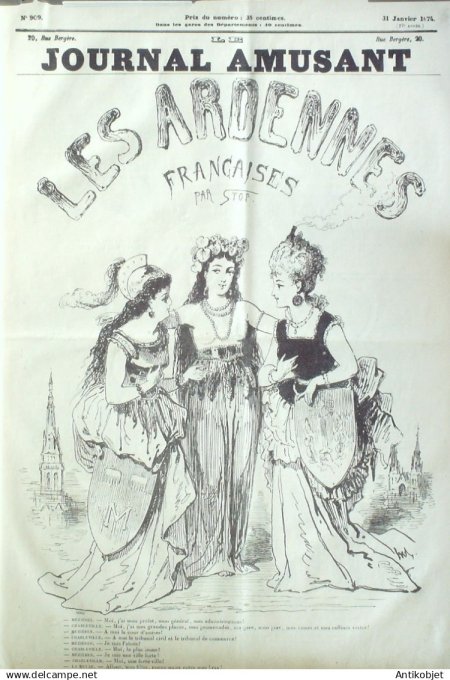 Le Journal Amusant 1874 #  909 Les Ardennes francaises par Stop