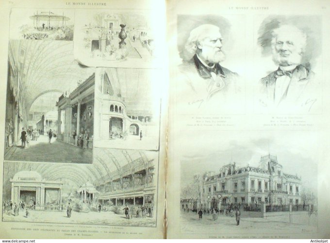 Le Monde illustré 1887 n°1599 Londres Lord-maire Léon XIII général de Courcy