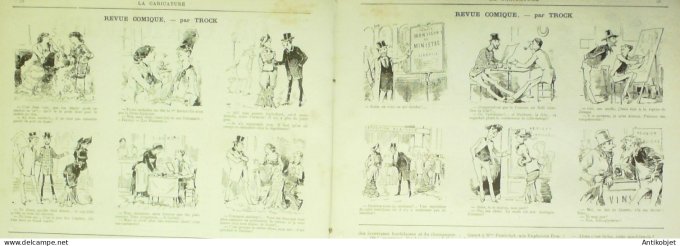 La Caricature 1883 #164 Le Ministre au Gymnase Robida Alphonse Daudet Loys Trock
