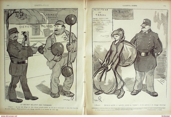 L'Assiette au beurre 1910 # 468 Les Réformes du Travail Radiguet bMaurice