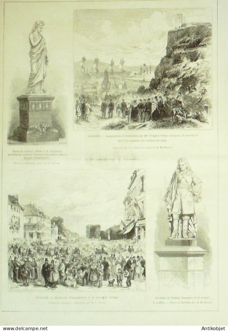 Le Monde illustré 1873 n°865 Belfort (90) Avallon (71) Opéra incendie Procès Mal Bazaine