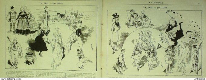 La Caricature 1883 #164 Le Ministre au Gymnase Robida Alphonse Daudet Loys Trock