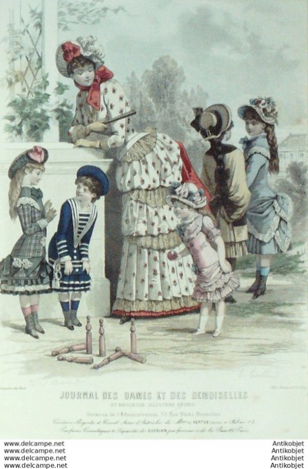 Journal des Dames Demoiselles 1882 # 1911 (Maison Plument) jeu quilles