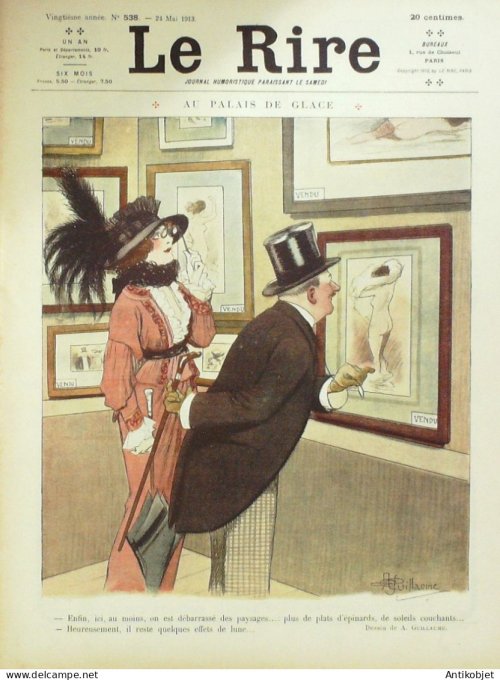 Le Rire 1913-05-24 # 538 Journal humoristique Ed.Originale L'Athlete