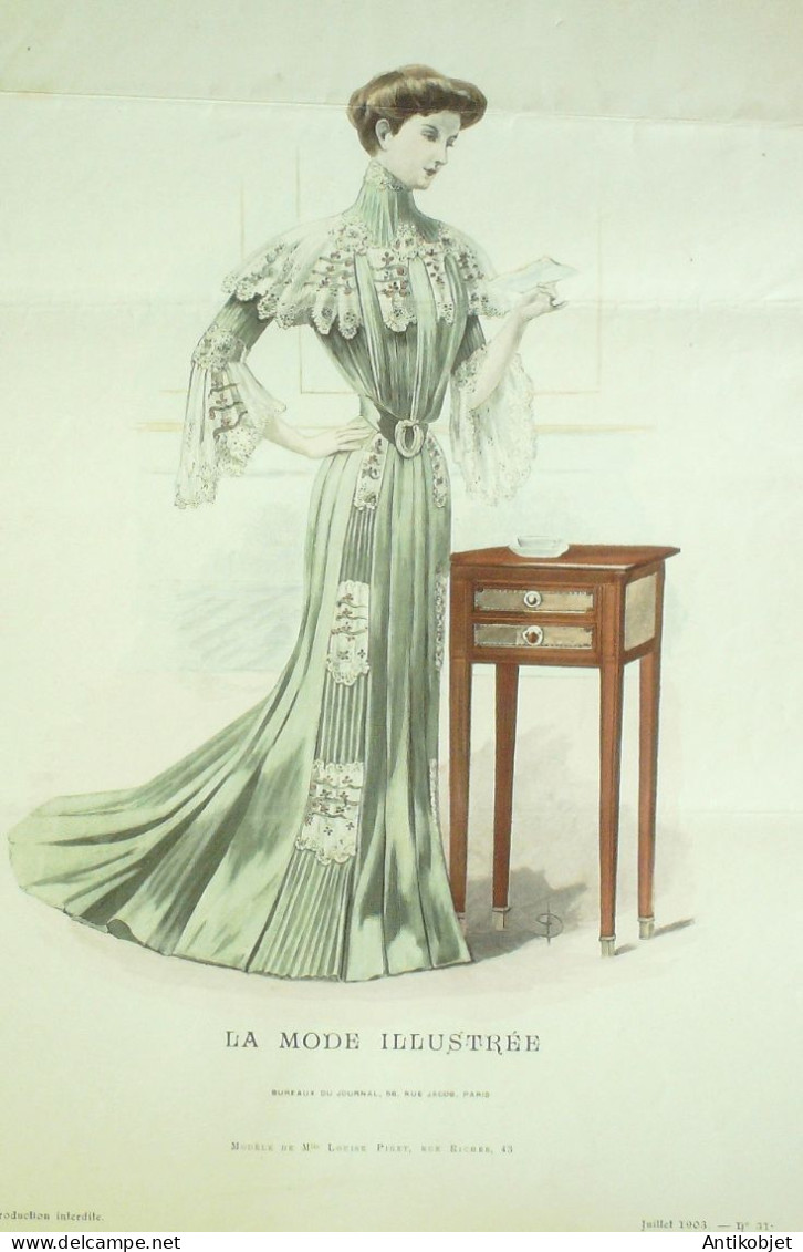 Gravure Mode illustree 1903 # 31 (Old Fashion plate) RARE