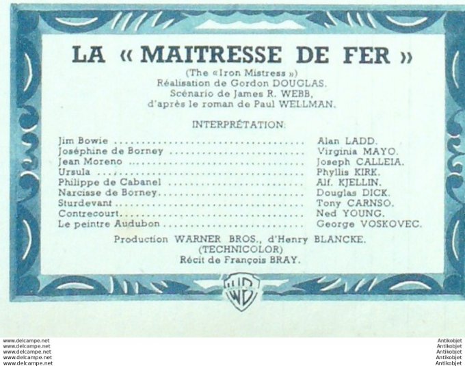 Mon Film 359 53-07- 8 La Maitresse de fer Alan Ladd Virginie Mayo