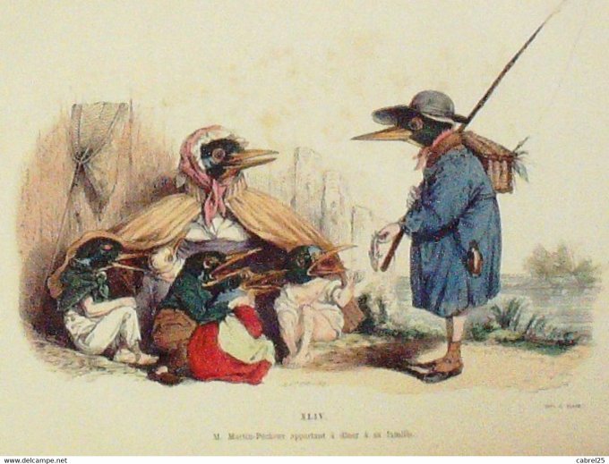 Grandville "Les Métamorphoses du jour" XLIIII Canards 1847