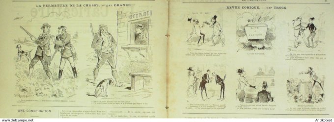 La Caricature 1884 #215 Bal masqué Job Chasse Draner Trock Fernand