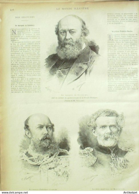 Le Monde illustré 1885 n°1475 Espagne Murcie St-Germain (78) Affaire Marchandon