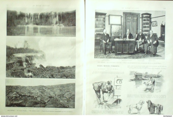 Le Monde illustré 1893 n°1875 Iles Hawaii volcan Kilauea Jules Ferry