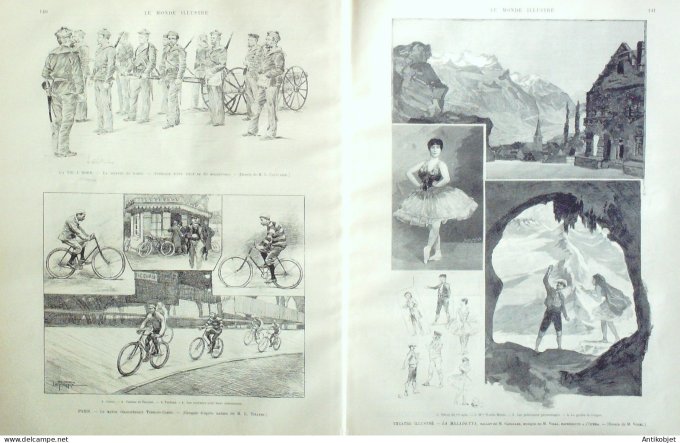 Le Monde illustré 1893 n°1875 Iles Hawaii volcan Kilauea Jules Ferry