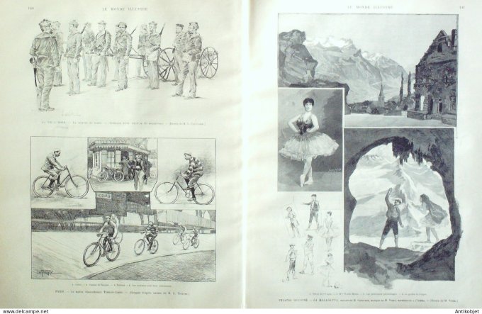 Le Monde illustré 1893 n°1875 Iles Hawaii volcan Kilauea Jules Ferry