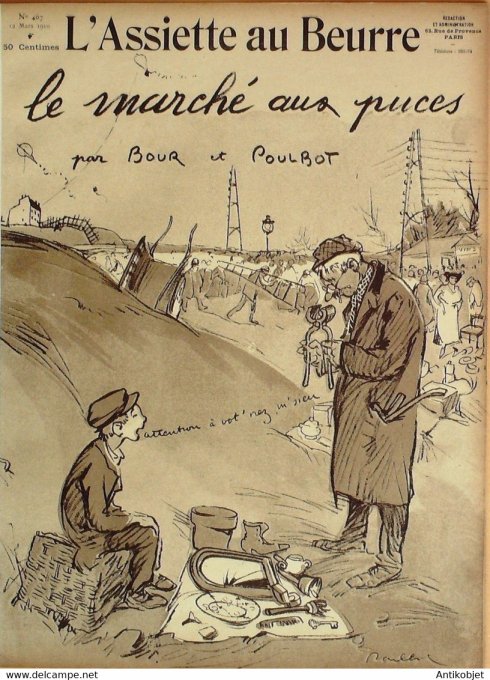 L'Assiette au beurre 1910 n°467 Le Marché aux Puces Poulbot