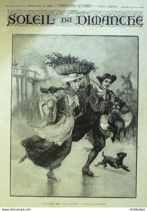 Soleil Du Dimanche 1896 N° 5 Pays Bas L'hiver Etats Unis Prt Cleveland Jules Breton