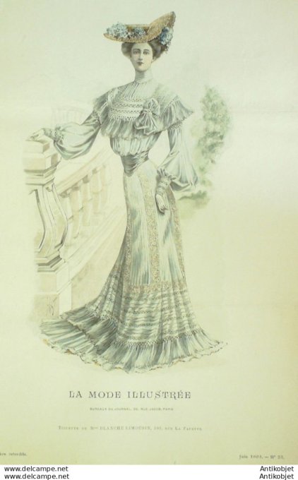 Gravure Mode illustree 1903 # 23 (Old Fashion plate) rare