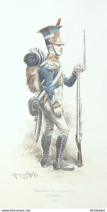Fantassin Régiment de la Vistule en 1812 signé Maurice Orange