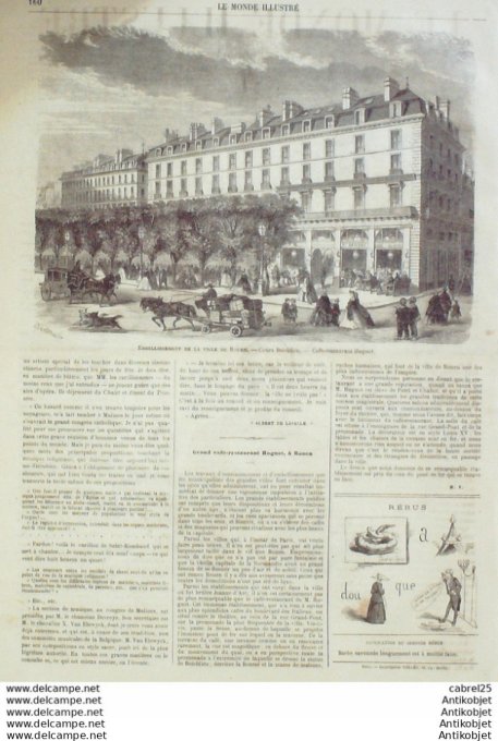 Le Monde illustré 1864 n°386 Danemark Travemunde Sénégal Diake Biarritz (64) Rouen (76) Boeldieu
