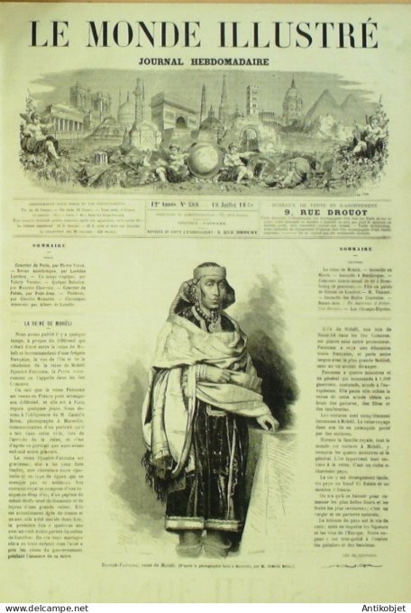 Le Monde illustré 1868 n°588 Le Havre (76) Strasbourg (67) Comores Djombe Fatouma reine Moheli Aime 