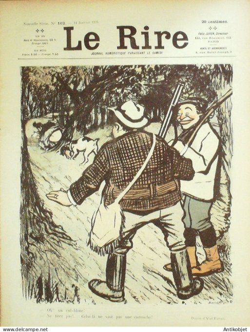 Le Rire 1905-01-14 # 102 Journal humoristique Ed.Originale Betes Anti-Clericales