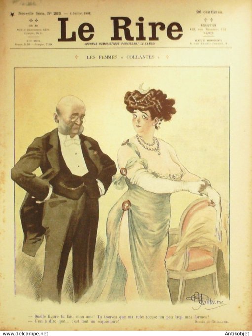 Le Rire 1908-07- 4 # 283 Journal humoristique Ed.Originale Femmes collantes