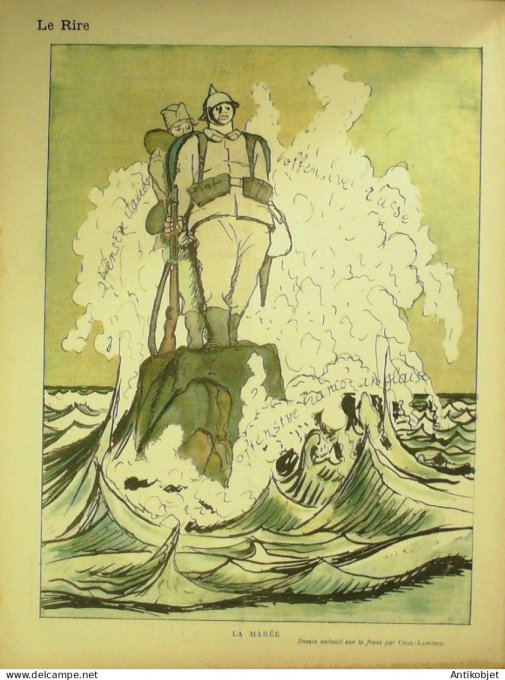 Le Rire Rouge 1916-08-12 #  91 Journal humoristique Ed.Originale Mal des Totos