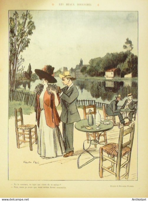 Le Rire 1908-07- 4 # 283 Journal humoristique Ed.Originale Femmes collantes