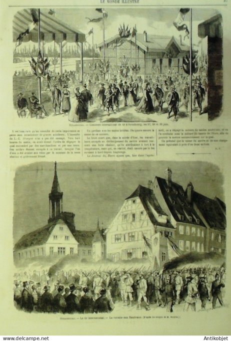 Le Monde illustré 1868 n°588 Le Havre (76) Strasbourg (67) Comores Djombe Fatouma reine Moheli Aime 