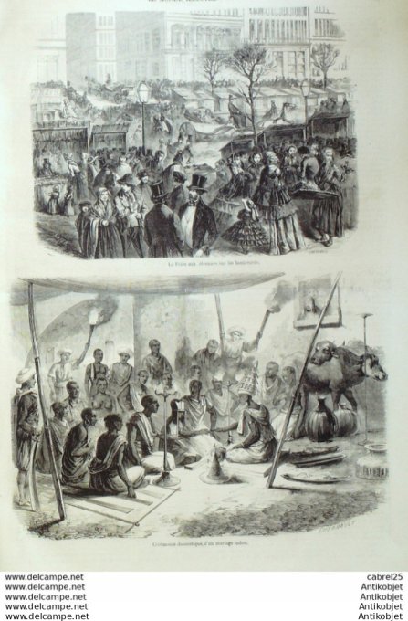 Le Monde illustré 1858 n° 38 Auxonne (21) Strasbourg (67) Grenoble (38) Guinée Scherboro Bayonne (64
