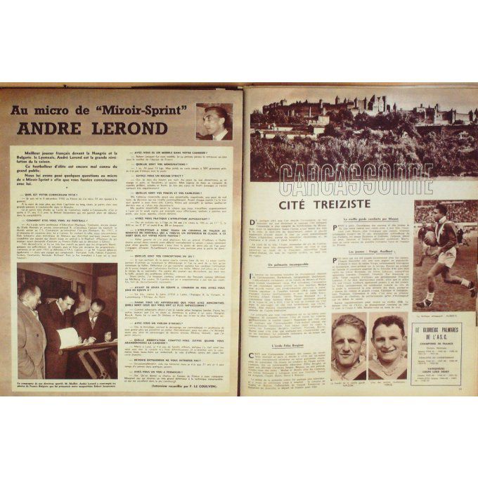Miroir Sprint 1957 #  604 30 Déc Lerond France Bulgarie Chiocca Forestier Duilio Loi