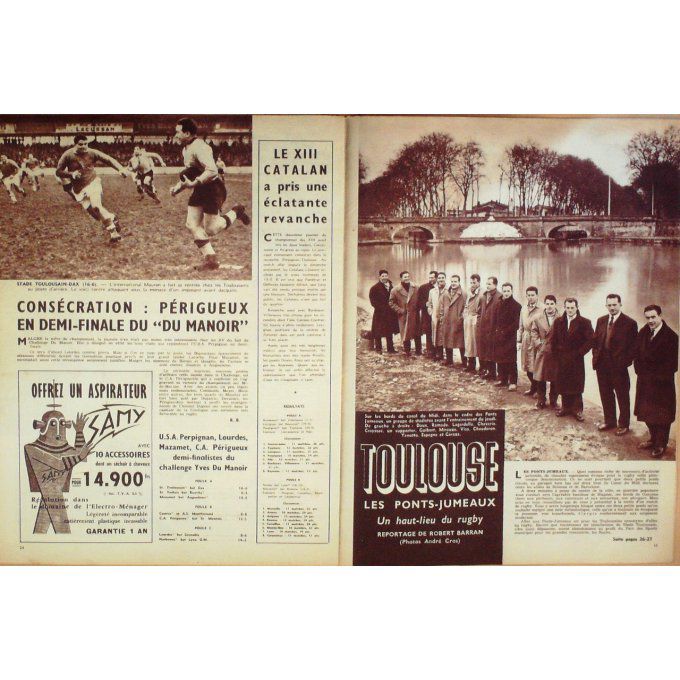 Miroir Sprint 1957 #  604 30 Déc Lerond France Bulgarie Chiocca Forestier Duilio Loi