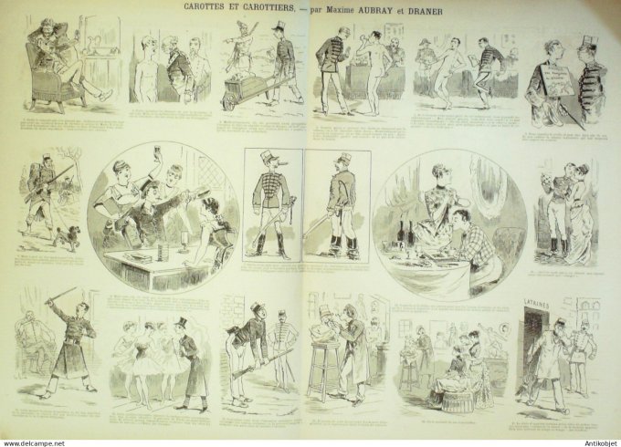La Caricature 1886 #347 Carottes & Carottiers Aubray Draner Trock