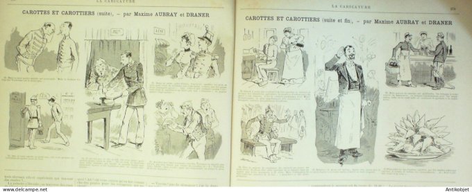 La Caricature 1886 #347 Carottes & Carottiers Aubray Draner Trock