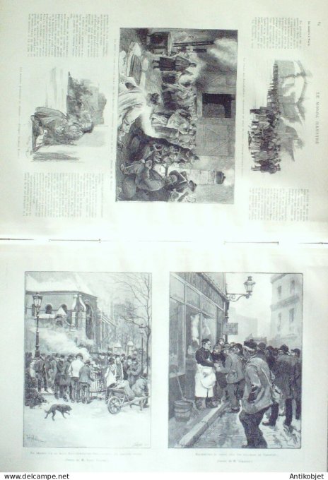 Le Monde illustré 1891 n°1766 St-Jean-de-Luz (64) Asnières (92) Belgique Prince Baudoin Emile Welti