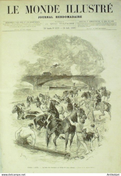 Le Monde illustré 1882 n°1322 Boulogne-sur-Mer (62) Egypte Alexandrie