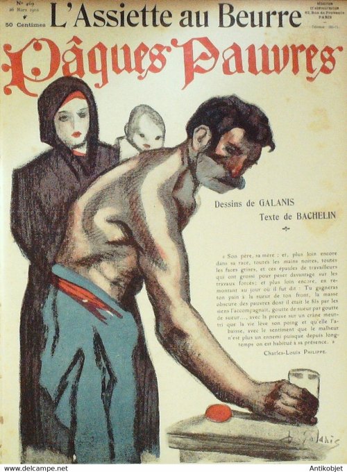L'Assiette au beurre 1910 n°469 Pâques pauvres Galanis