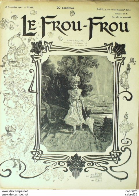 Le Frou Frou 1901 n° 63 HEIDBRINCK WEILUC DE NEZIERE GUILLAUME ROBBE WELY