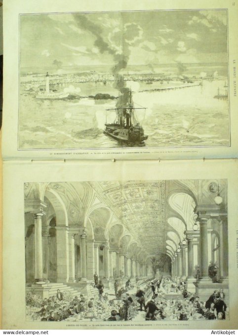 Le Monde illustré 1882 n°1322 Boulogne-sur-Mer (62) Egypte Alexandrie