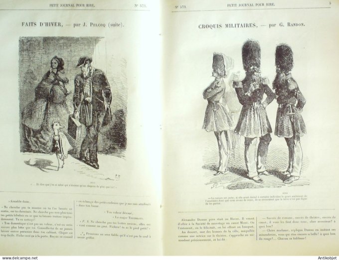 Petit journal pour Rire 1866 # 573 Decorations & effets de theatre Riou