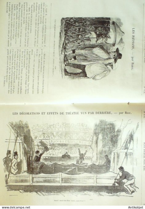 Petit journal pour Rire 1866 # 573 Decorations & effets de theatre Riou