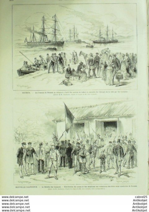 Le Monde illustré 1878 n°1122 Nouvelle Calédonie Noumea Canaques Révolte St Raphael (83) Suisse Bern